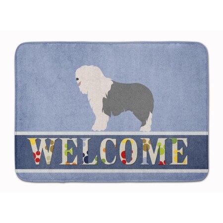 Carolines Treasures Old English Sheepdog Welcome Machine Washable Memory Foam Mat BB8304RUG